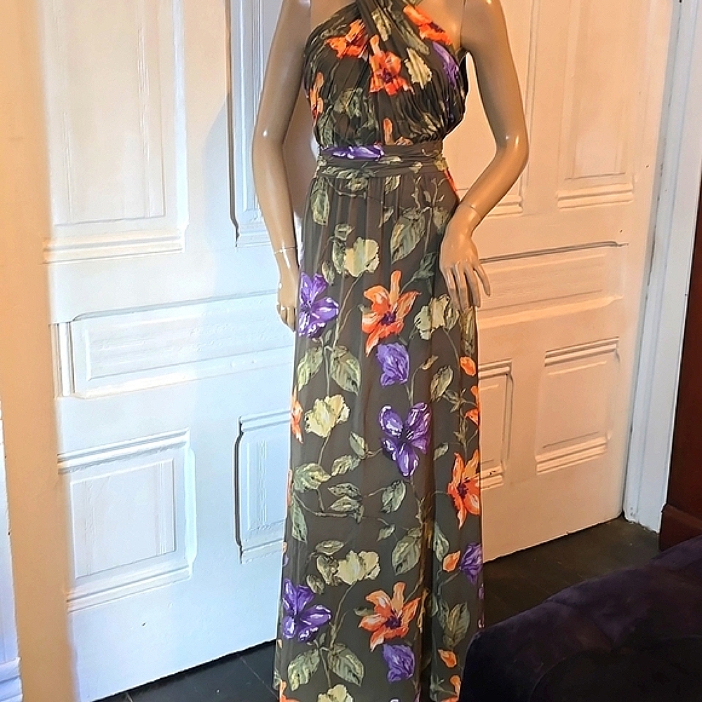 Lauren Ralph Lauren Olive Floral DRRSS